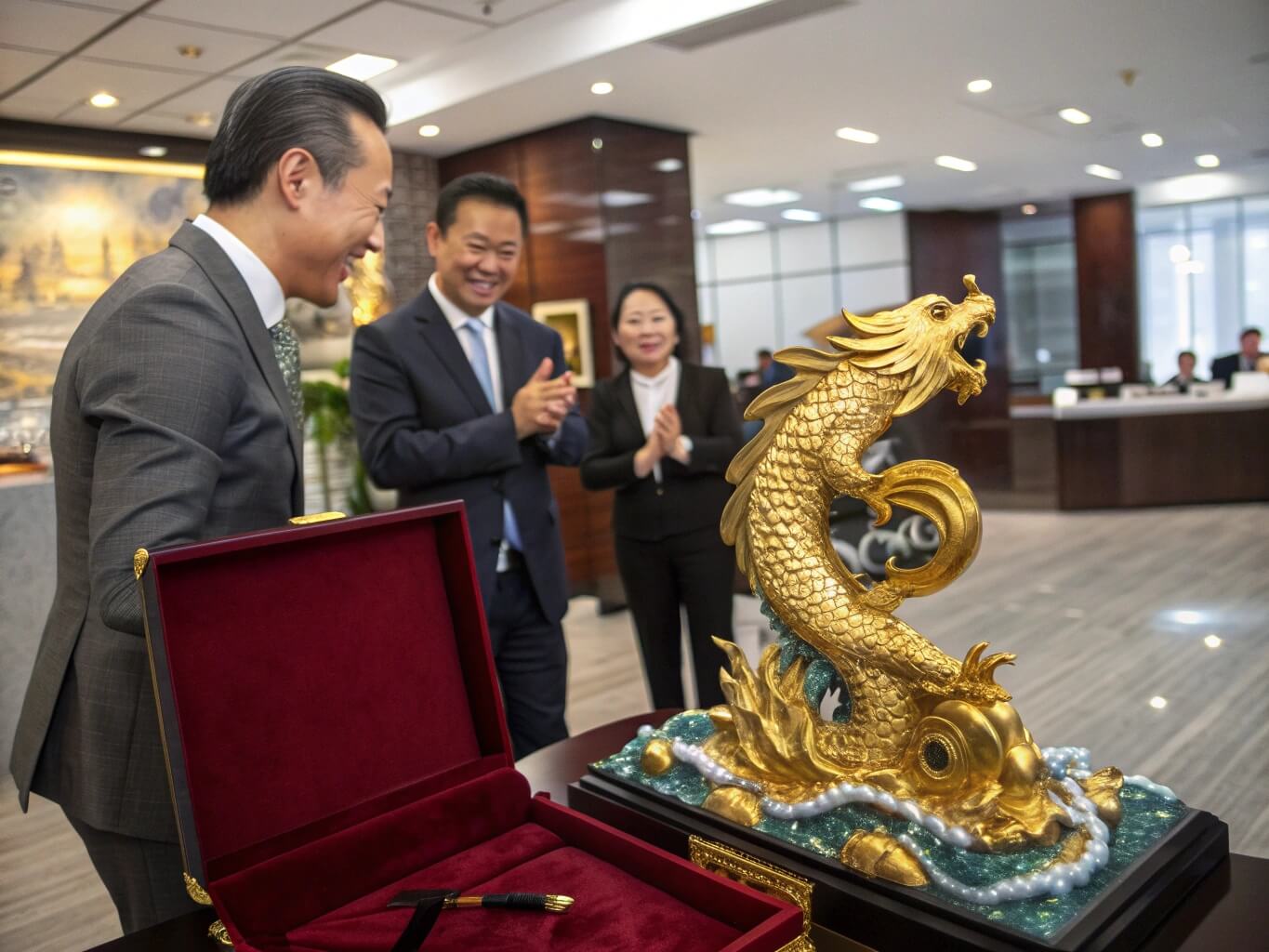 Cá chép hoá rồng tặng sếp