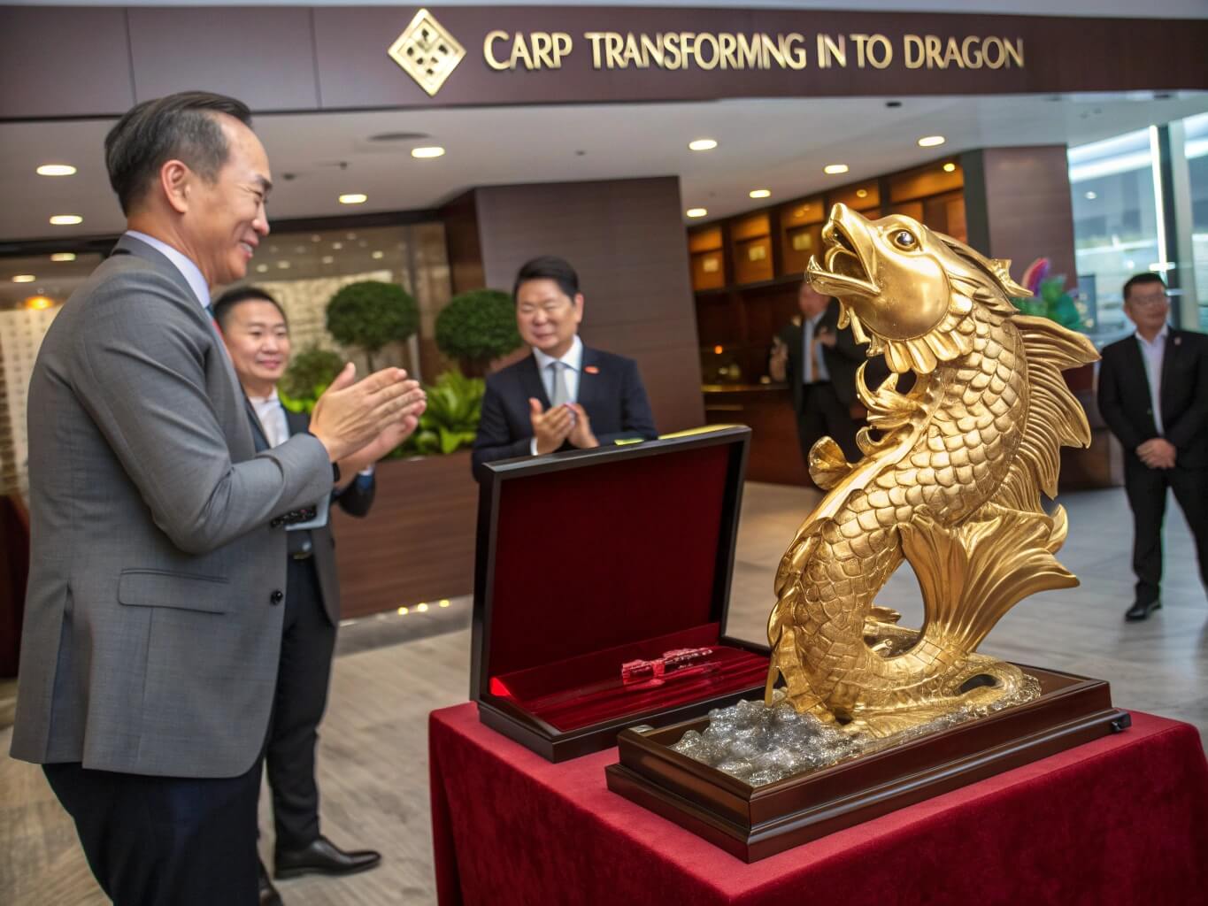 Cá chép hoá rồng tặng sếp